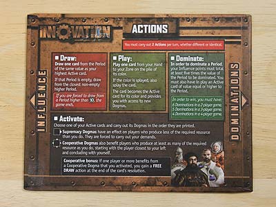 Innovation - Gaming board - Actions
