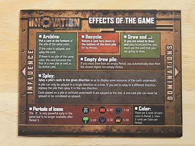 Innovation - Gaming board - Effects of the Game